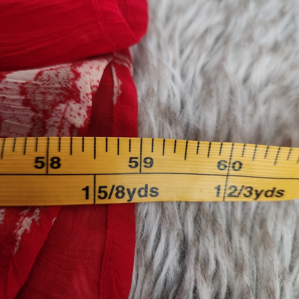 Free People Bali Laurel Maxi Dress Long Sleeve Cut-out Back Red Women's - Picture 15 of 15